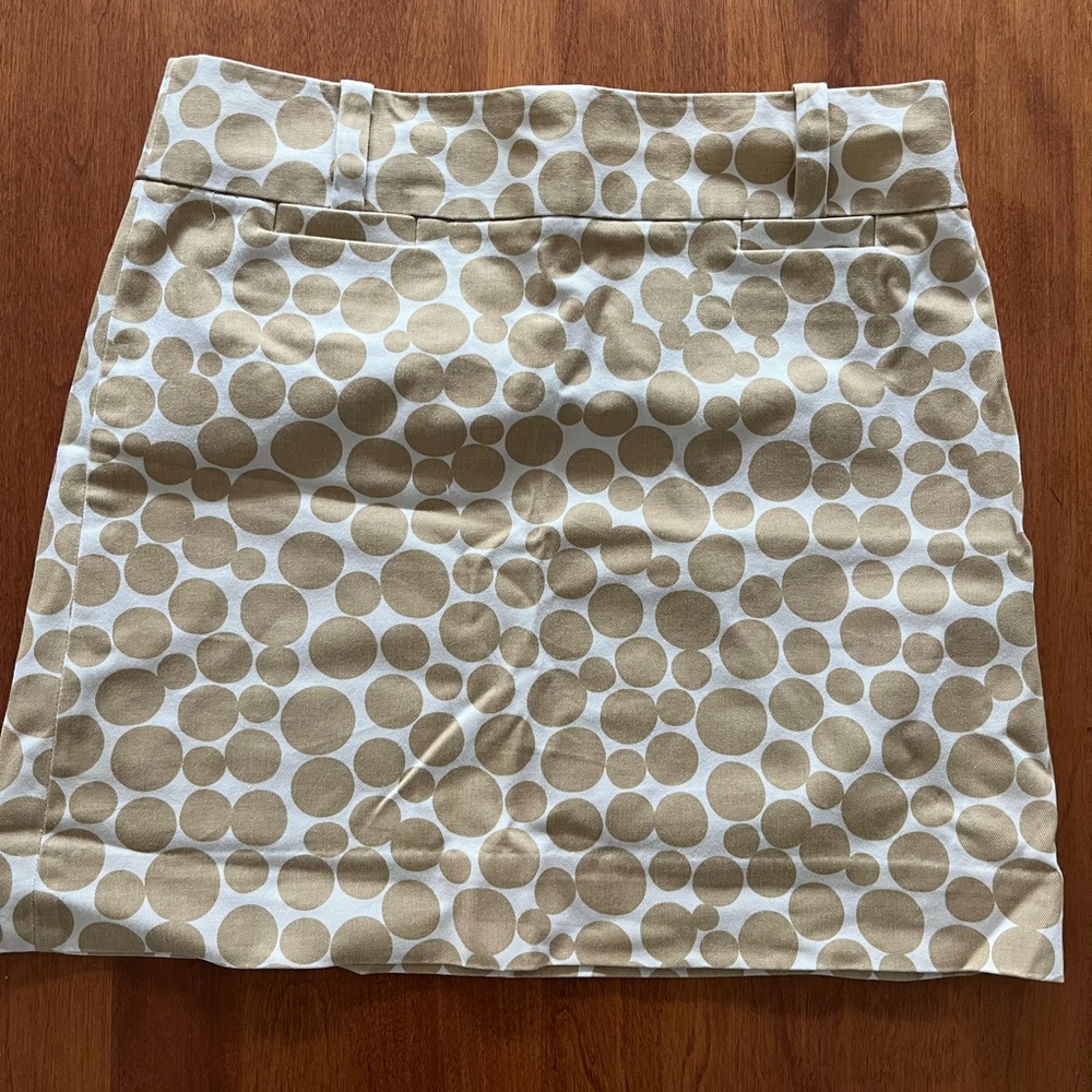 J. Crew polka dot mini skirt